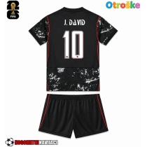 Otroške Nogometnih dresov Kanada Jonathan David #10 Gostujoči SP 2026 Kratki rokavi (+ hlače)